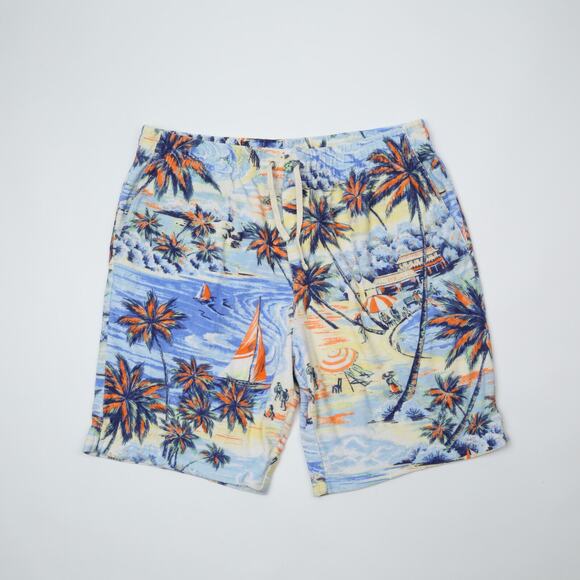 Polo Ralph Lauren Tropical Floral Print Terry Shorts Multi Size L
